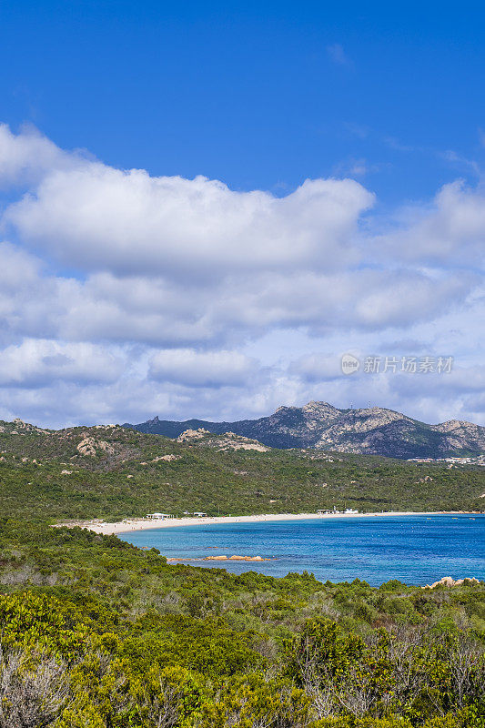 景观在Costa Smeralda与大型Liscia Ruja海滩-撒丁岛